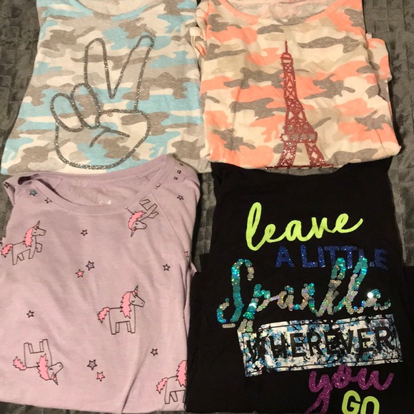 Other - Lot of 4 Justice long sleeve Tees Sz 12